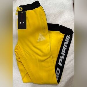 Black Pyramid Mens Yellow and Black Sweatpants/ Size M/ NWT